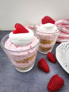 No Bake Raspberry Cheesecake Parfaits (Easy & Elegant Dessert Cups)